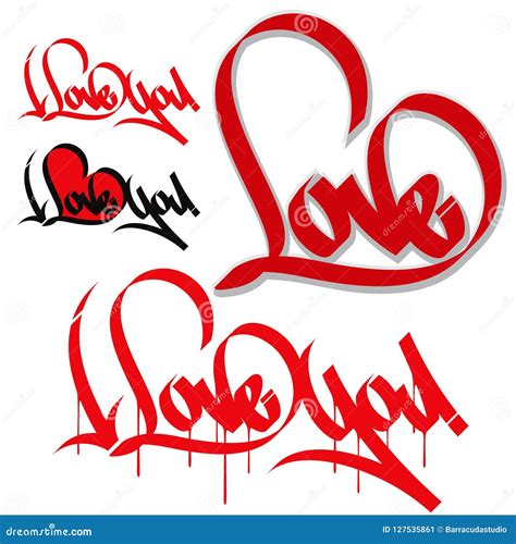 I Love You In Graffiti Writing