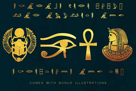 Egyptian Hieroglyph Typeface By Dene Studios | TheHungryJPEG