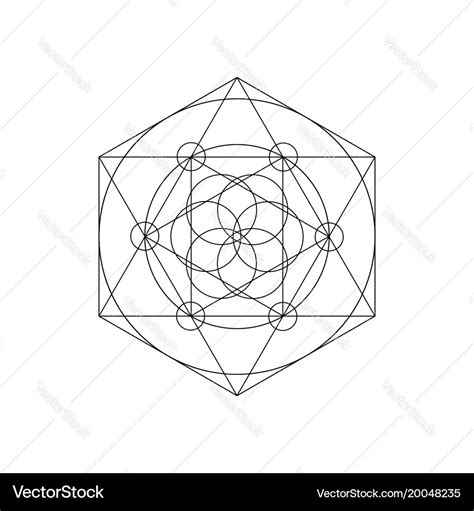 Sacred geometry symbols with triangle hexagon Vector Image