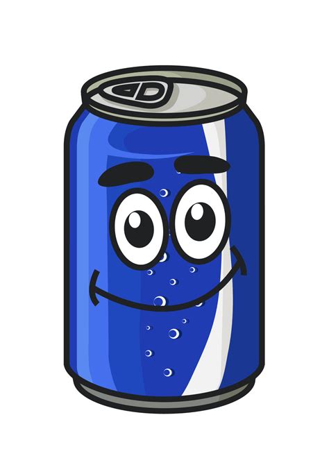 Blue cartoon soda or soft drink can 11520303 Vector Art at Vecteezy