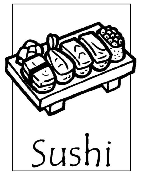 Sushi 2 Coloring Page - Free Printable Coloring Pages for Kids