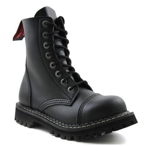 Black Steel Toe Combat Boots