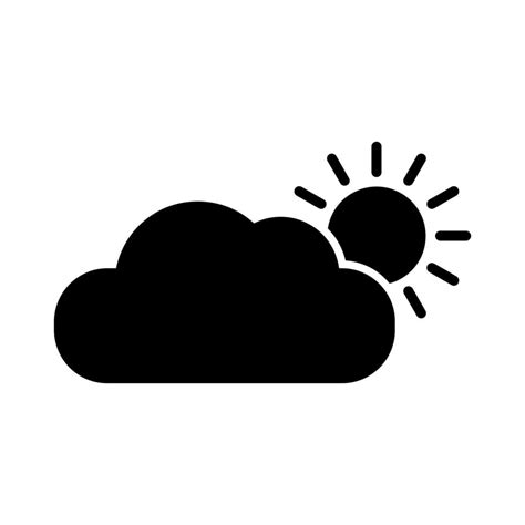 Cloudy black vector icon isolated on white background 9882755 Vector ...