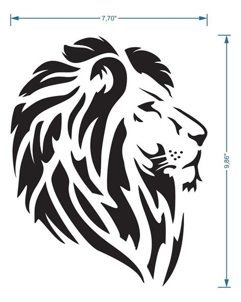 Lion Head Stencil Reusable DIY Craft Mylar Stencil for Paint Home Decor Large Wall Stencil ...