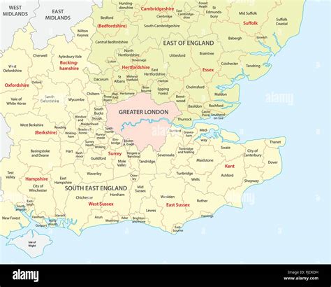 South england map hi-res stock photography and images - Alamy