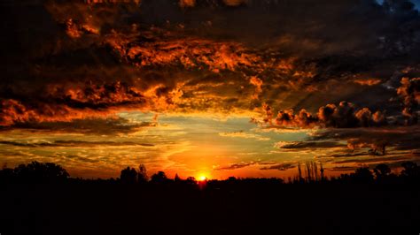 sunset, clouds, orange sky 4k - Free 4k Wallpapers - 40.000+ Free 4k ...