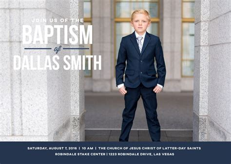 LDS Baptism Invitation Modern Baptism Announcement digital | Etsy