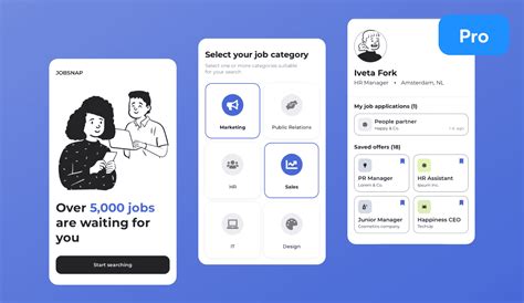 Job App UI Design Template | Job App UI | Uizard