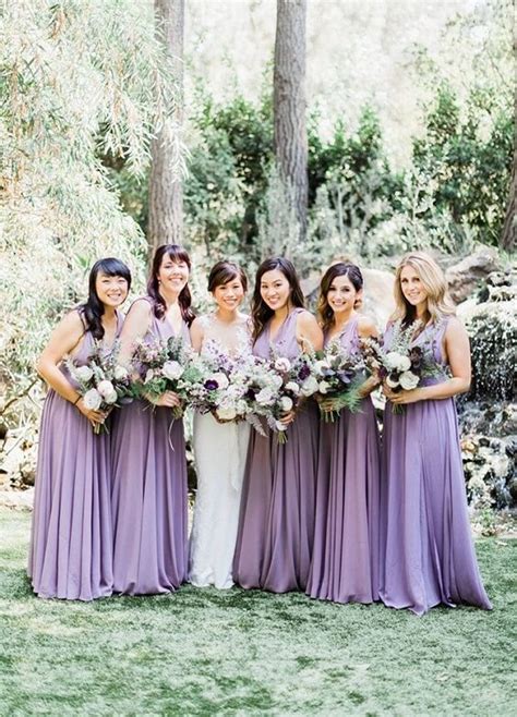 Light Purple, Eggplant and Navy Blue October Wedding 2020, Light Purple Bridesmaid Dresses, Navy ...