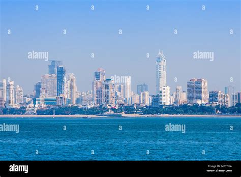 Mumbai skyline view from Marine Drive in Mumbai, India Stock Photo - Alamy