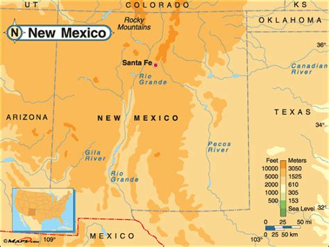 New Mexico Base and Elevation Maps | New mexico map, New mexico, Mexico map