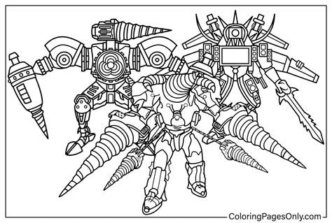 Upgraded Titan Drill Man, Titan Drill Man, Upgraded Trititan to Color - Free Printable Coloring ...