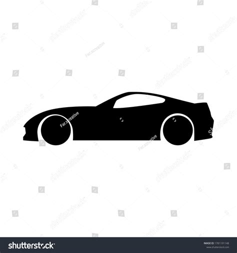 Car Silhouette Icon Side View Stock Vector (Royalty Free) 1781191148