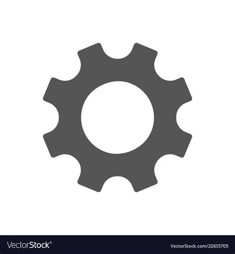 Gear icon simple flat symbol perfect Royalty Free Vector