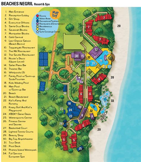 Resort Map | Beaches Negril Resort & Spa | Negril, Jamaica