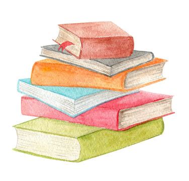 Watercolor Books Clipart | eduaspirant.com