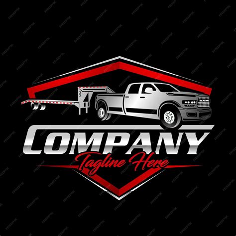 Premium Vector | Double Cabin Trailer concept logo vector Bold badges emblems Truck logo ...