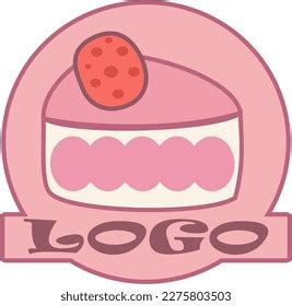 Cute Pink Cake Logo Vector Stock Vector (Royalty Free) 2275803503 | Shutterstock