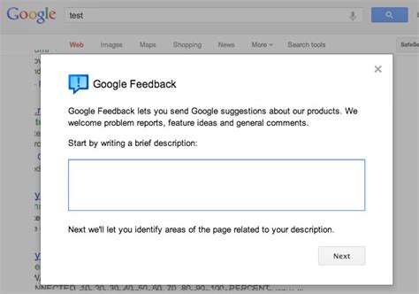 Google Updates The Search "Send Feedback" Form