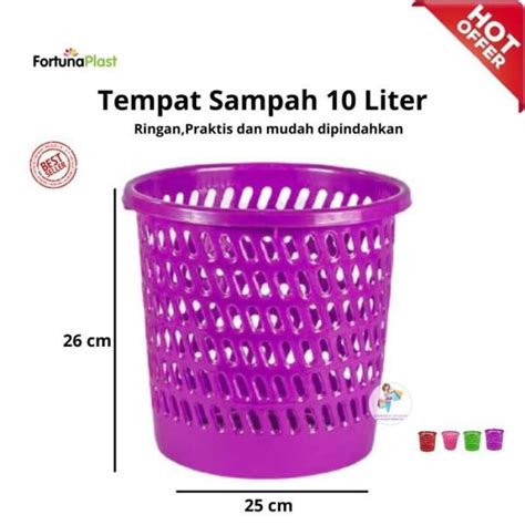 Jual Keranjang Sampah / Tempat Sampah Bolong Plastik - Happy Panda di ...