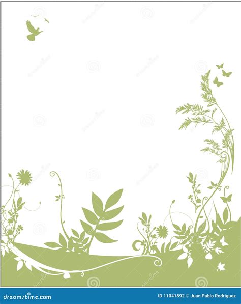 Flora and fauna background stock vector. Illustration of nature - 11041892