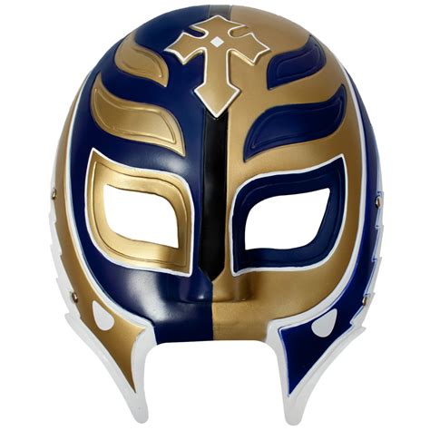 Rey Mysterio White, Gold, & Blue Plastic Mask | Pro Wrestling | FANDOM powered by Wikia