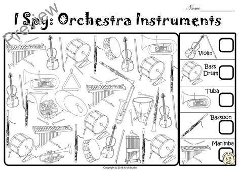 Instruments of the Orchestra | I Spy Music Activities | Print and Digital | Music worksheets ...