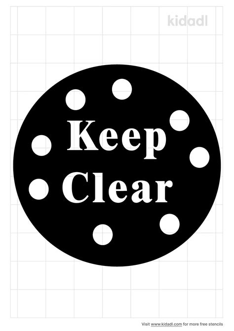 Free Keep Clear Stencil | Stencil Printables | Kidadl