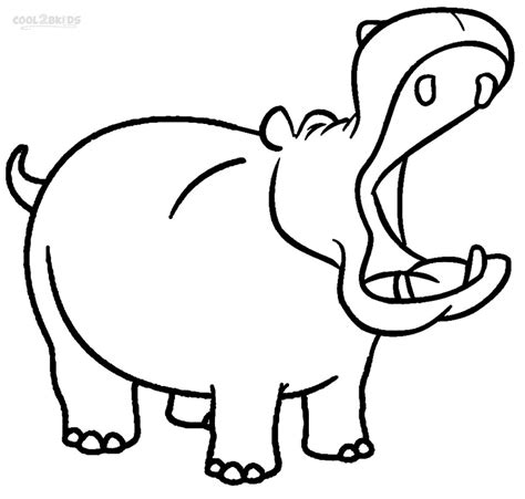 Hippo Line Drawing at GetDrawings | Free download