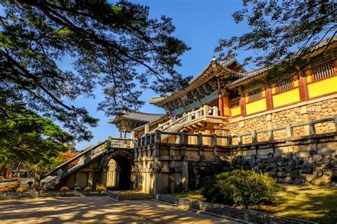 Premium Photo | Bulguksa temple in autumn