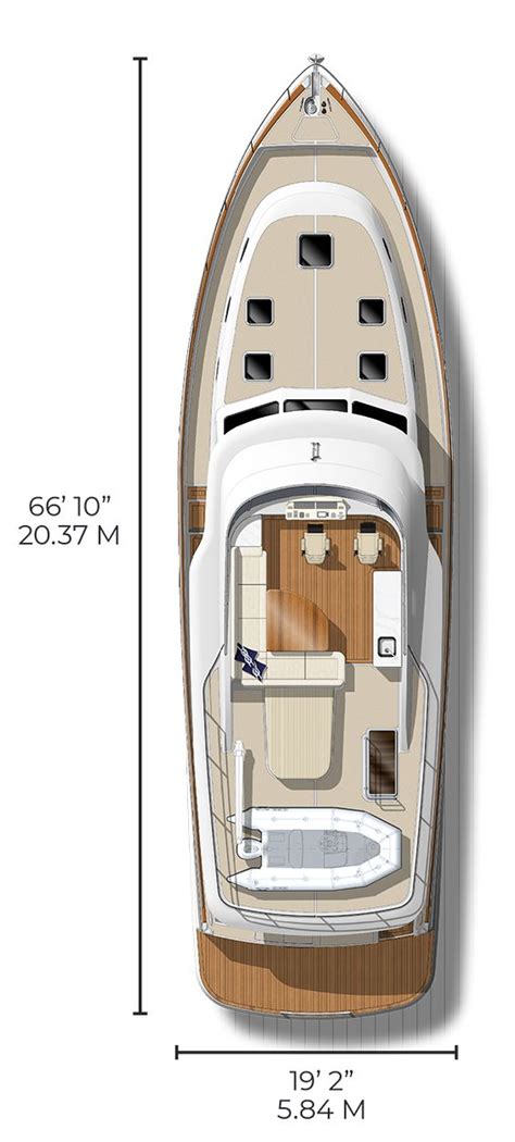 an overhead view of the layout of a boat