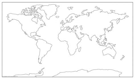 World Political Map Blank A4 Size world map vector template best of ...