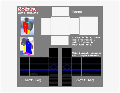 Black Pants Roblox Template - 585x559 PNG Download - PNGkit