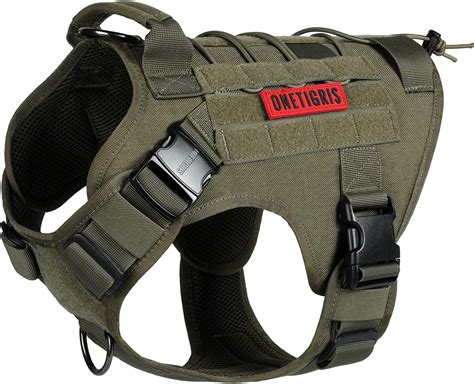 OneTigris Tactical Dog Harness Vest with Handle, Military Dog Harness for Large Medium Dogs,No ...