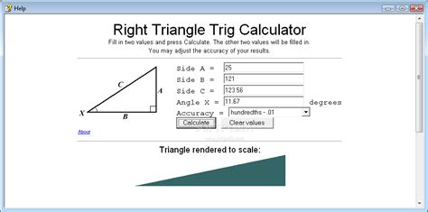 Right Triangle Trig Calculator 1.0 - Download, Review, Screenshots