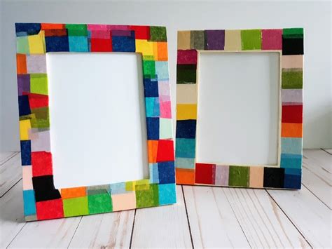 Easy Tissue Paper Picture Frame Craft for Kids