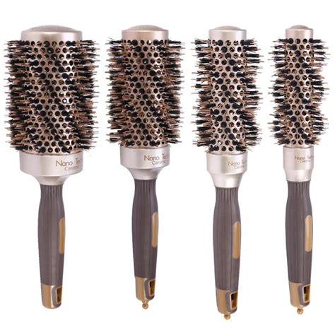 Ceramic Round Hair Comb Brush Anti Static Hairbrush Massage Comb Curl Brush Salon Barber Hair ...