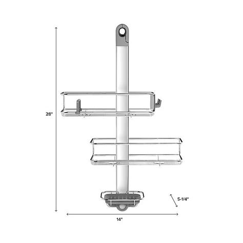 simplehuman Adjustable Shower Caddy | The Container Store