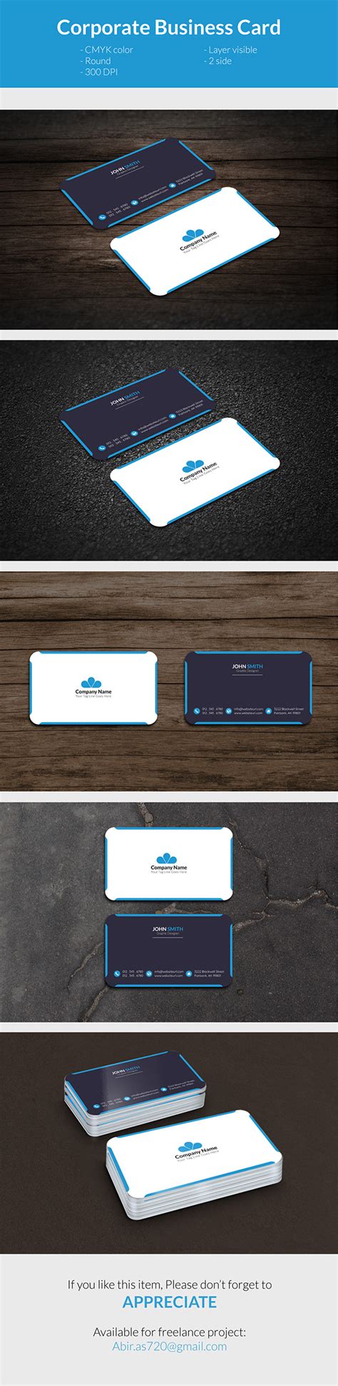 Round Corporate Business Card :: Behance