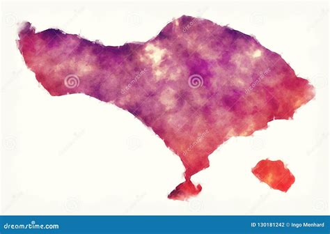 Bali Province Map Of Indonesia In Front Of A White Background Stock Illustration - Illustration ...