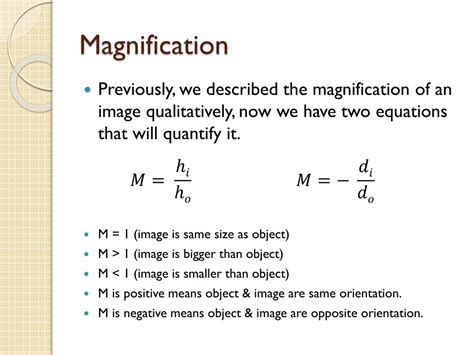 PPT - Pre-AP Physics Thin Lens Equation & Magnification PowerPoint Presentation - ID:2209993