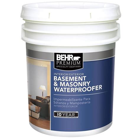 BEHR Premium 5 gal. Basement and Masonry Waterproofing Paint-87505 - The Home Depot