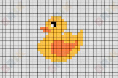 Duck Pixel Art | Pixel art, Baby cross stitch patterns, Minecraft pixel art