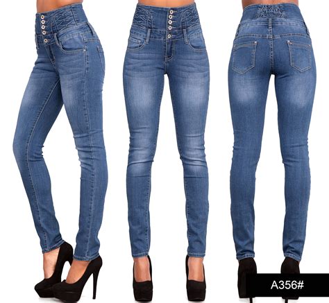 Womens Ladies Sexy High Waist Skinny Jeans Blue Stretch Denim Size 6-16 | eBay