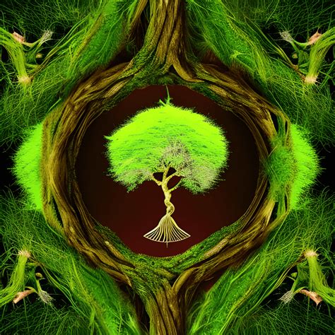 Magical Mystical Tree of Life Symbol in a Whimsical Forest · Creative ...