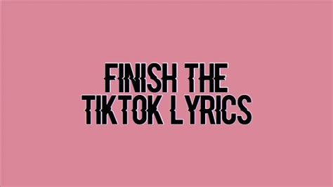 Tiktok dance lyrics