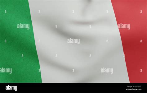 National flag of Italy waving 3D Render, Italian flag or il Tricolore bandiera dItalia, first ...