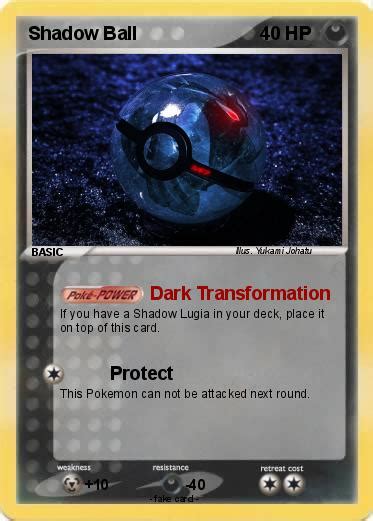 Pokémon Shadow Ball 9 9 - Dark Transformation - My Pokemon Card