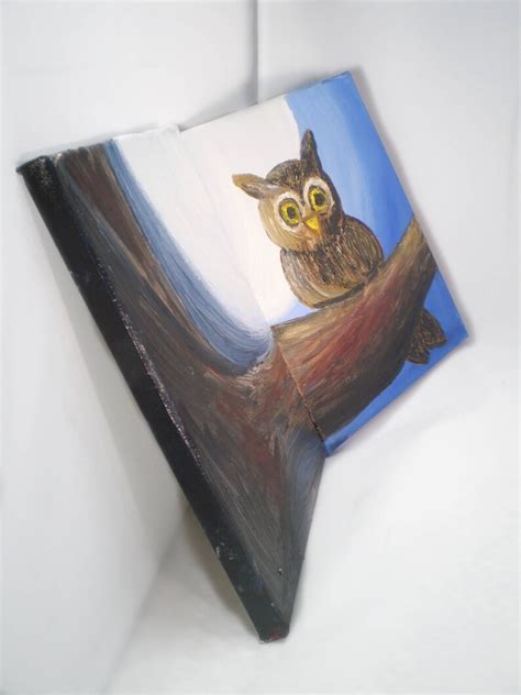 Autumn Owl Painting, Canvas Painting, Original Painting, Home Decor ...