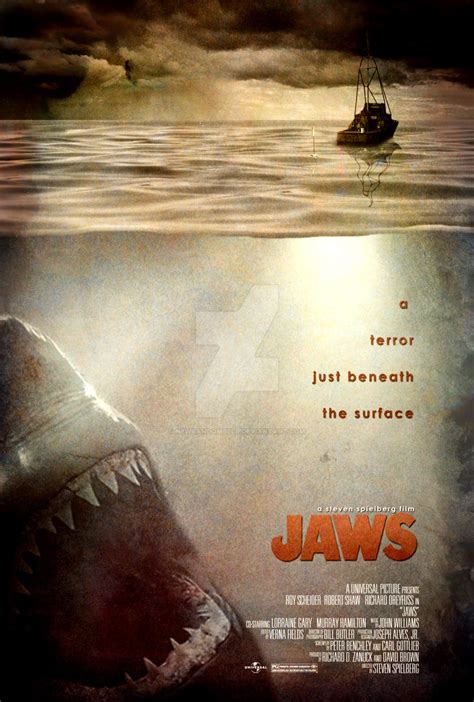 Jaws Movie Poster by NewRandombell on DeviantArt